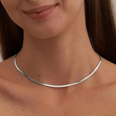Solara Herringbone Necklace