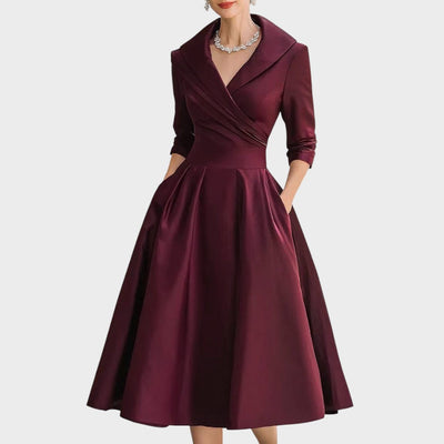 AMELIA - Satin Midi Dress