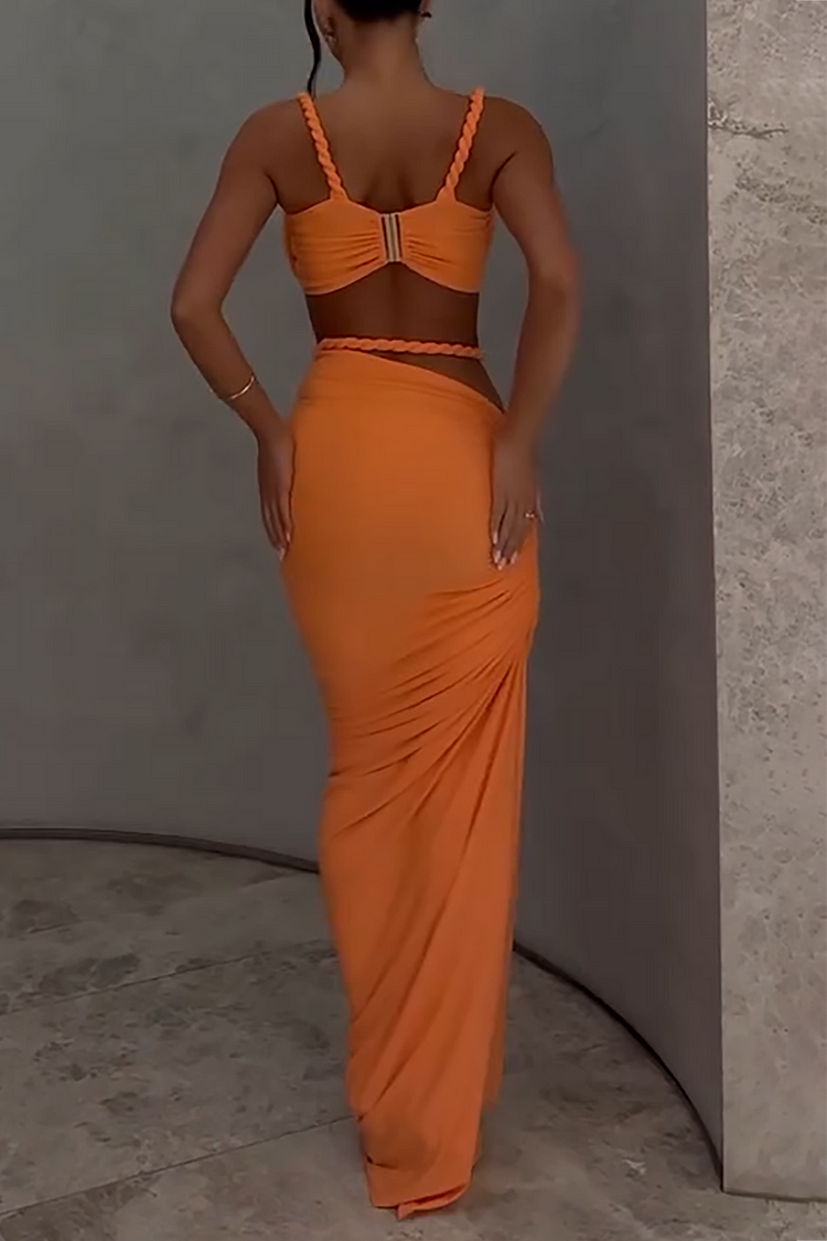 Solara Braided Two Piece Maxi Dress