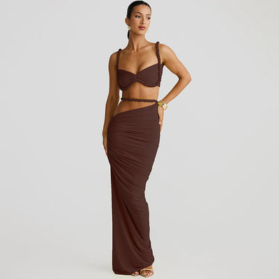 Solara Braided Two Piece Maxi Dress