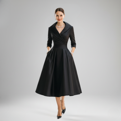 AMELIA - Satin Midi Dress