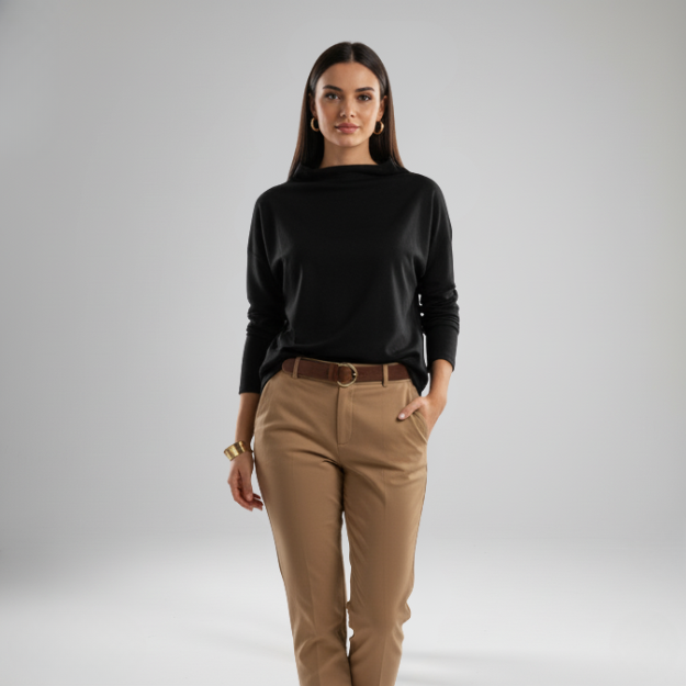 Wanda | Comfortable High-Neck Knit Sweater