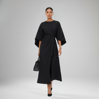 IONE | MAXI DRESS WITH LANTERN SLEEVES