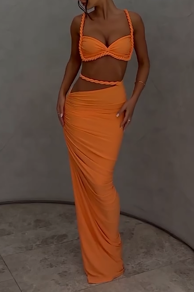 Solara Braided Two Piece Maxi Dress