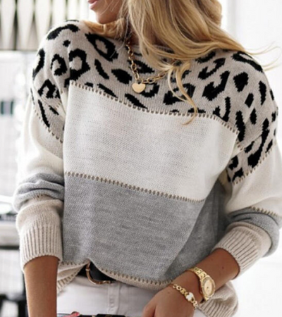 Clara | Elegant Leopard Sweater