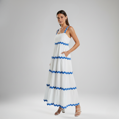 The Wavy Charm Midi Dress
